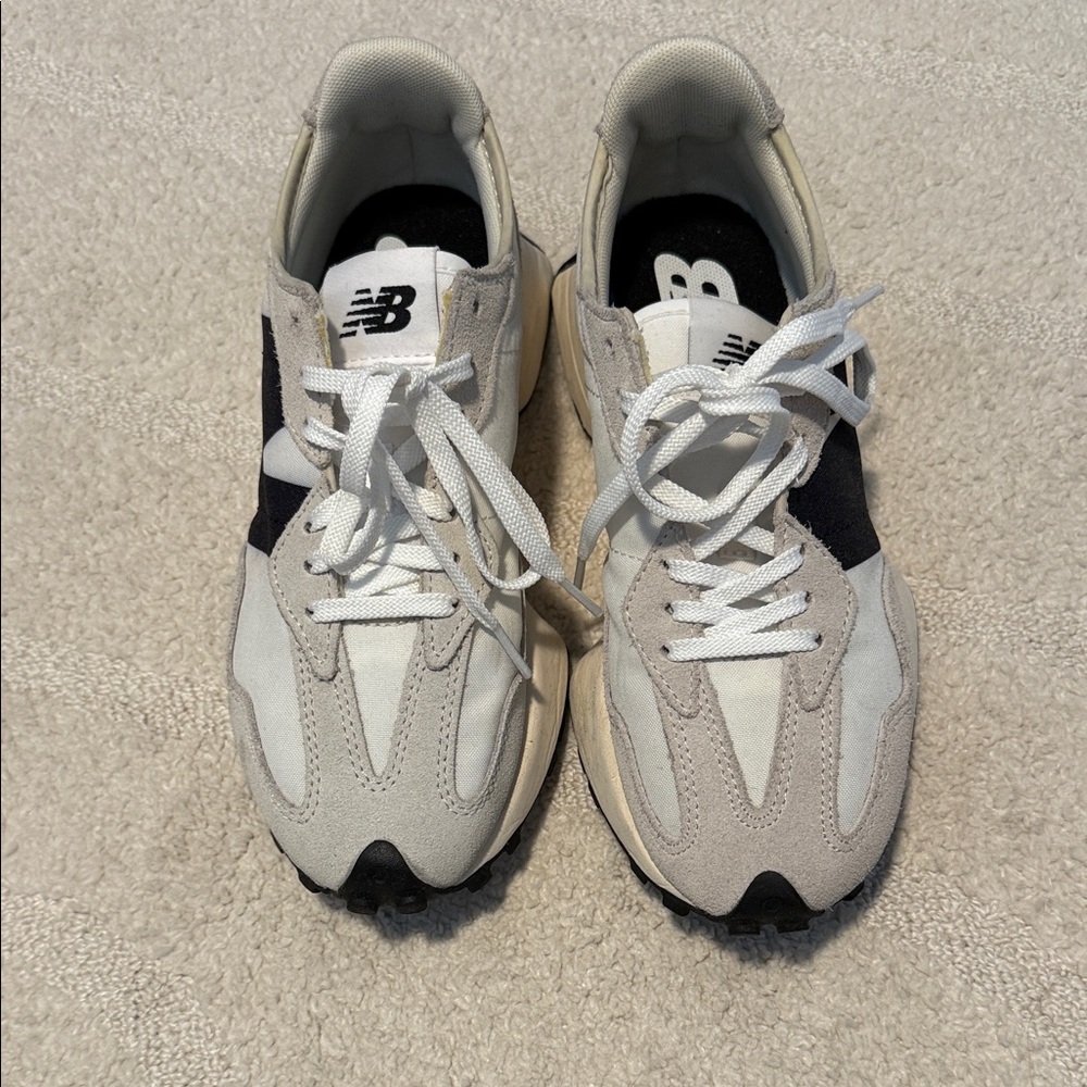 New Balance Cream and Black Sneakers
